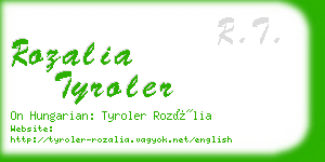 rozalia tyroler business card